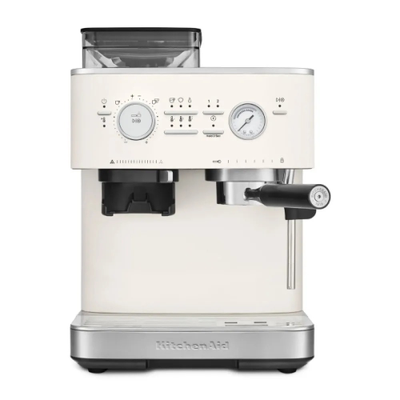 Полуавтоматическая эспрессо машина с кофемолкой KitchenAid, фарфорово-белый, 5KES6551EPL