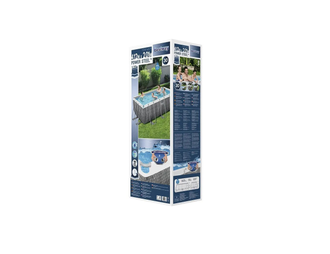 Прямоугольный каркасный бассейн Bestway Power Steel 412х201х122 см (56722) (ротанг)