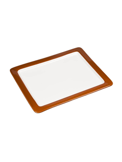 Гастроёмкость фарфоровая 1/2-20, цвет карамельный/белый