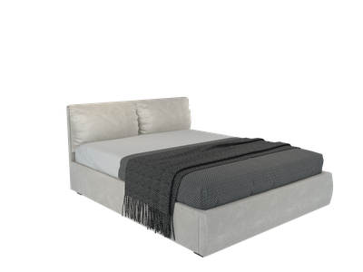 Кровать  двуспальная, MyCloud Ибица с подъемным механизмом, бельевым ящиком, мягкое изголовье, съемные подушки