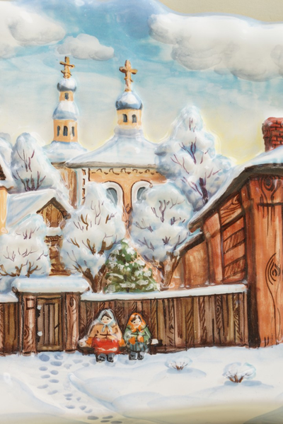 Городской сюжет зима (панно)