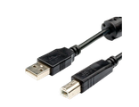Кабель Atcom USB (m)-USB (f) 1.5м силикон черный  AT7206.