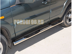 Пороги труба с проступью d76 для Volkswagen Amarok 2016-