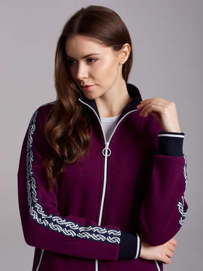Теплый спортивный костюм женский  12SKJ -1419 (фиолетовый)