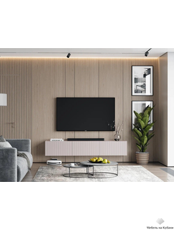 Тефия тумба ТВ  подвесная 2000х350х350 Тефия / Софт Сантьяго