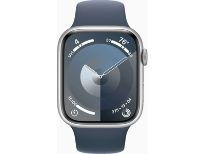 Apple Watch 9 45mm MR9D3ZP/A S/M Серебристо синий