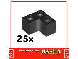 Brick 2 x 2 Corner, Black (23570) / 25 шт.