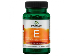 (Swanson) Vitamin E 400 IU - (60 капс)