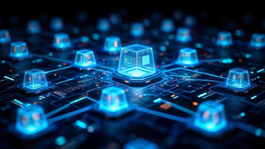 Схематичное изображение защиты цифровых данных и облачных технологий.