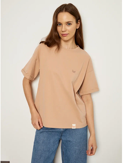 ЖЕНСКАЯ ФУТБОЛКА БЕЖЕВАЯ  "ВОЗДУШНАЯ"