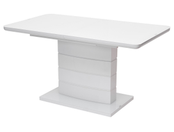 Стол ALTA 120 WHITE / супер белое глянцевое стекло М-City