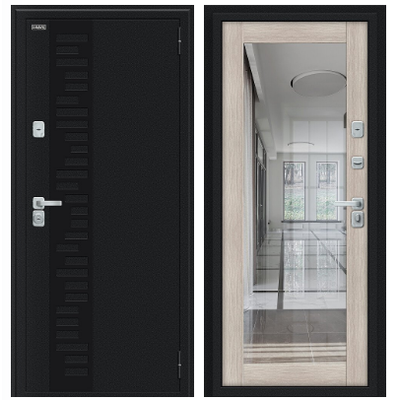 Thermo Флэш Декор-2 Букле черное/Cappuccino Veralinga