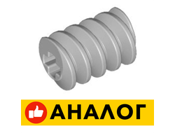 !АНАЛОГ! Technic, Gear Worm Screw, Long, Light Bluish Gray (4716 / 4211510)