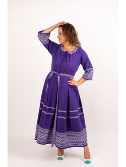 Платье "Сирень" ручное ткачество