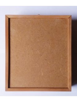 Киот деревянный с багетной рамой "под золото" для иконы формата 13х16см.