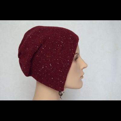 Бордовая шапка капор женская Vizio Италия 6418 Р