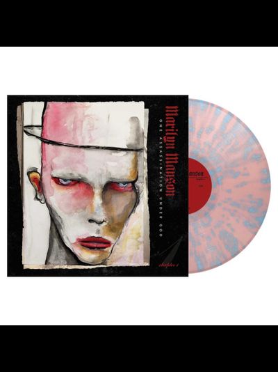 MARILYN MANSON - One Assassination Under God - Chapter LP Pastel Pink With Blue Splatter