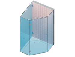 GT-27 Стеклянная угловая душевая кабина