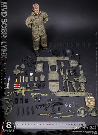 Боец СОБР "Рысь" КОЛЛЕКЦИОННАЯ ФИГУРКА 1/6 scale RUSSIAN SPETSNAZ MVD SOBR LYNX (78059) DAMTOYS