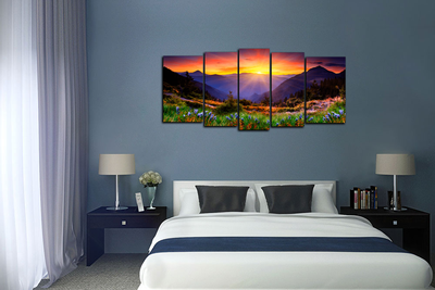 Модульная картина "Горный закат"