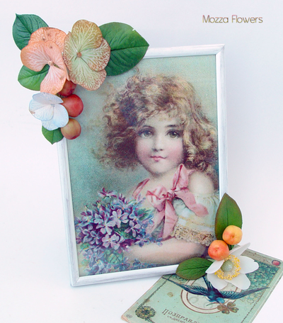 Фоторамка с цветами и яблочками "Сквозь время". ЕСТЬ В НАЛИЧИИ.