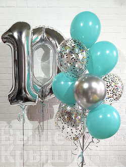 Сет воздушных шаров на 13 летие в серо фиолетовых оттенках с доставкой по Ростову