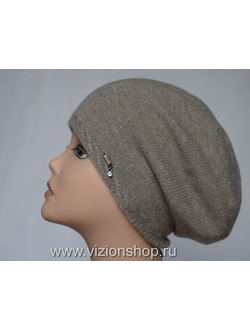 Женский берет вязаный из кашемира Италия Vizio фото итальянских шапок из кашемира для женщин