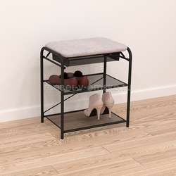 ЗМИ153 Подставка для обуви Гранада-13В с сиденьем и ящиком. Размер: 450*500*300