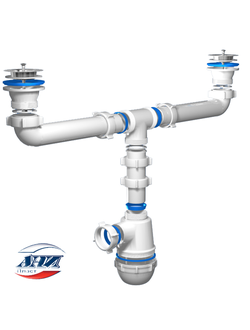 Сифон Ани Грот A3000 1 1/2"x40 двойной