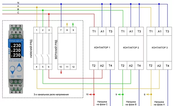 Реле напряжения трехканальное DL-DVC-0531 (DVC 0531 v1.2)