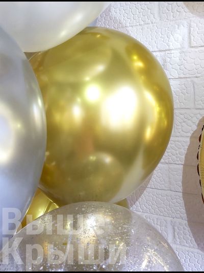 Сет "Белое золото" (10 шариков + 1 цифра)