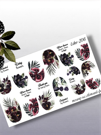 Слайдер-дизайн для ногтей LIKE-206