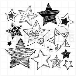 Набор штампов со звездами