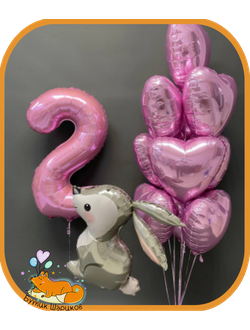 Набор «Зайчик с сердечками»