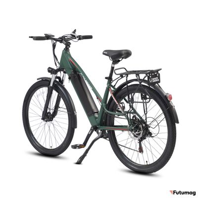 Электровелосипед WHITE SIBERIA CAMRY LIGHT 500W матовый зеленый