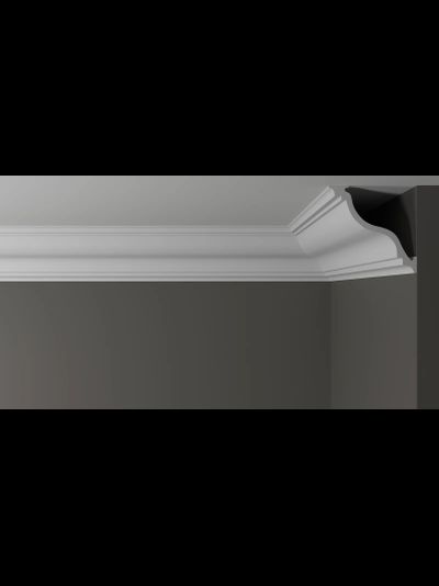 Потолочный плинтус DECOR-DIZAYN DD504, из дюрополимера, под покраску, ударопрочный, 2 метра