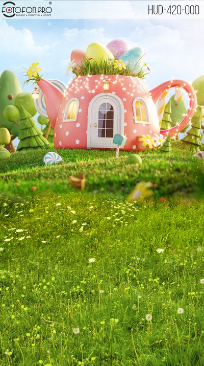 Фотофон виниловый «Пасхальный чайник»