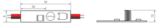 Микродиммер Arlight SMART-D13-DIM (12-24V, 1x3A, Sens)