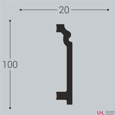 Плинтус Bello Deco XPS П4 2000х100х20