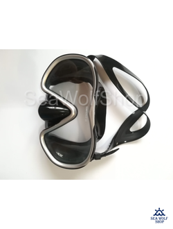 Маска для дайвинга Yoogan#3, черно-серебро