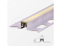 Алюминиевый компенсационный профиль ПО-114 10х2700мм. Бежевый