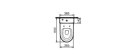 Комплект напольного безободкового пристенного унитаза с тонким сиденьем микролифт Vitra Sento, 9830B003-7203