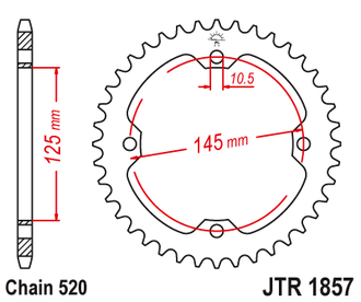 Звезда ведомая JT JTR1857.48 (JTR1857-48) (R1857-48) для Yamaha