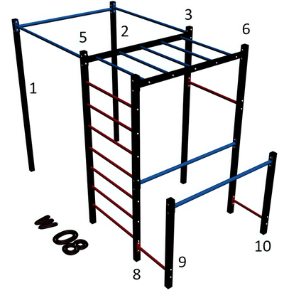 Спортивная площадка Workout W08.16 +качель-гнездо
