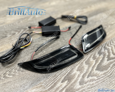 Задние фонари Toyota Camry 55 14-17 в бампер LED черные