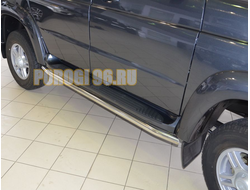 Защита штатного порога d53 для УАЗ Патриот 2014-