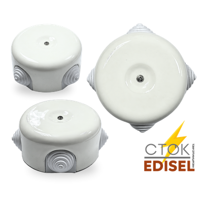 Распред. коробка с корпусом из керамики белая 90х45