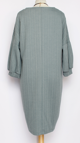 ПЛАТЬЕ  "Рубчик" морская волна р.56