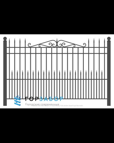 Секция забора с элементами ковки KSZ15-29 для дома купить