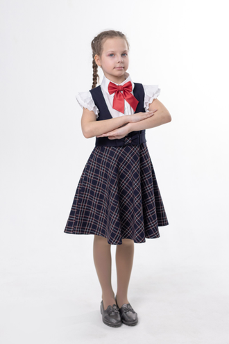 Сарафан полусолнце с бантом